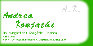 andrea komjathi business card
